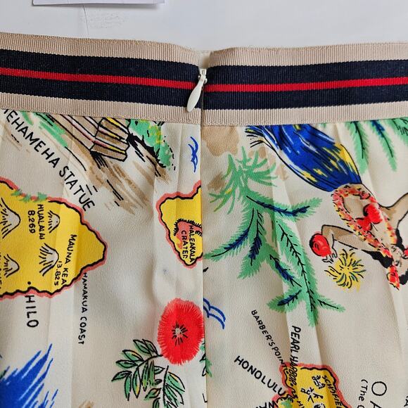 NWT JCrew Hawaiian Island Pleated Skirt Size 4 Petite - Picture 6 of 12